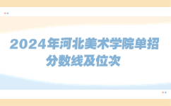 2024年河北美术学院单招分数线及位次