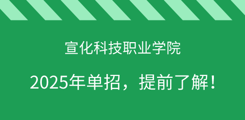 宣化科技职业学院2025年单独考试招生，提前了解！