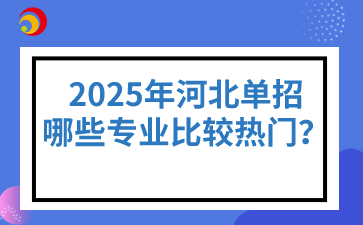 2025年河北单招哪些专业比较热门？