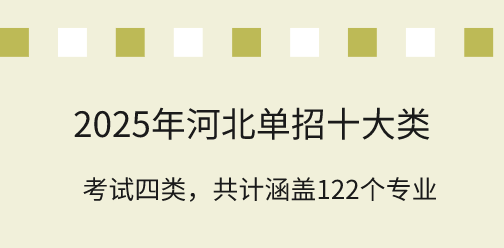 2025年河北单招十大类报考专业详解：考试四类（122个专业）！