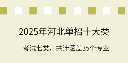 2025年河北单招十大类报考专业详解：考试七类（35个专业）！