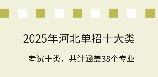 2025年河北单招十大类报考专业详解：考试十类（38个专业）！