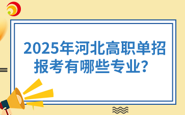 2025年河北高职单招报考有哪些专业？