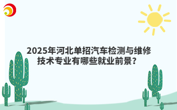 2025年河北单招汽车检测与维修技术专业有哪些就业前景？