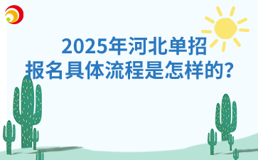 2025年河北单招报名具体流程是怎样的？